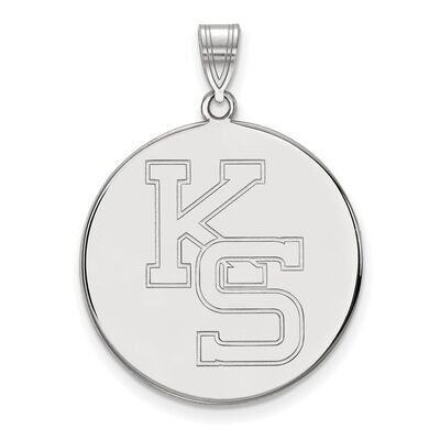 Kansas State University x-Large Disc Pendant 14k White Gold 4W069KSU, MPN: 4W069KSU, 886774853772