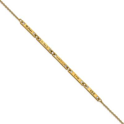 Brushed 5 Station with Diamond Bracelet Sterling Silver Gold-plated XNA1181/5GP, MPN: XNA1181/5GP,