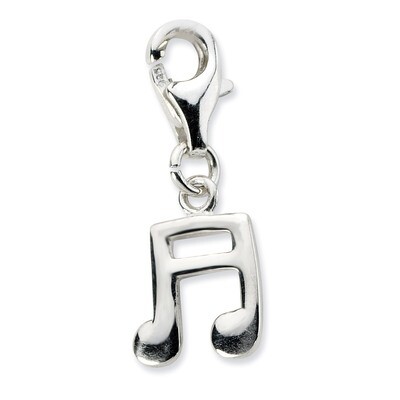 Polished Beamed Sixteenth Note Charm Sterling Silver QCC654 by Amore La Vita, MPN: QCC654, 88677407…