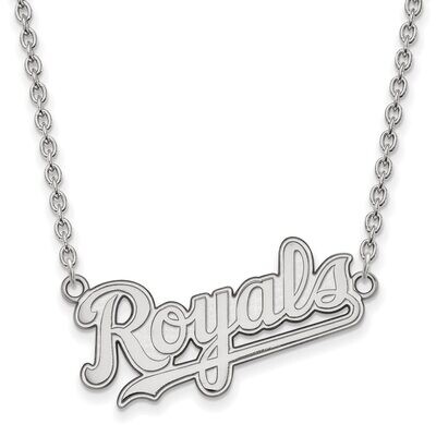 Kansas City Royals Large Pendant with Necklace Sterling Silver SS019ROY-18, MPN: SS019ROY-18, 88677…