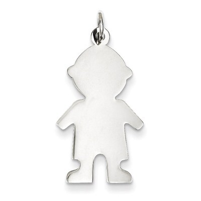 Boy Disc Charm Engravable Sterling Silver QM333/18, MPN: QM333/18, 883957537337