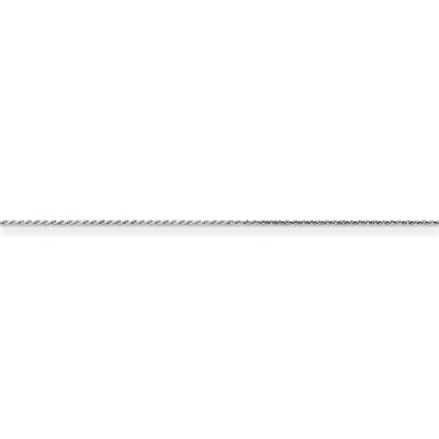 18 Inch 1.5mm Diamond-cut Rope Chain Sterling Silver Rhodium-plated QDC020RH-18, MPN: QDC020RH-18, …