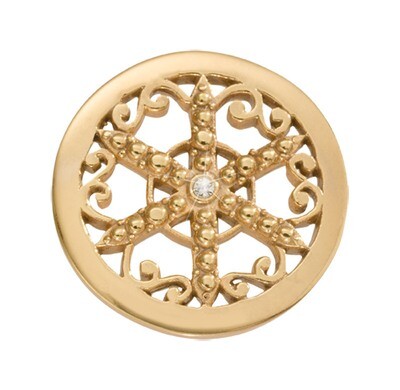 Nikki Lissoni Wheel of Fortune Gold-Plated 23mm Coin C1563GS, MPN: C1563GS, 8718819234692