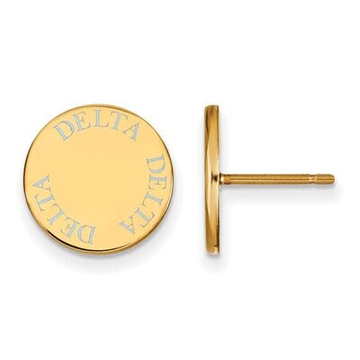 Delta Delta Delta Enameled Post Earrings Gold-plated Silver GP020DDD, MPN: GP020DDD, 886774924694