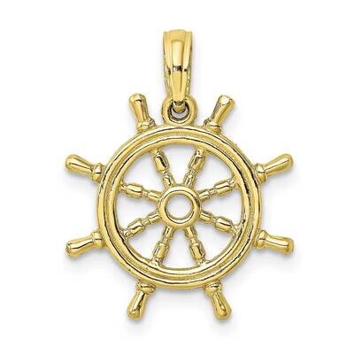 3-D Ship Whell Charm 10k Gold 10K8046, MPN: 10K8046,