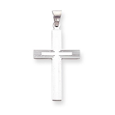 Solid Cross Pendant 14k White Gold XWR3, MPN: XWR3, 886774154411