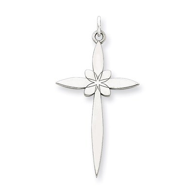 Cross Pendant Laser Designed Sterling Silver QXR130, MPN: QXR130, 883957538464