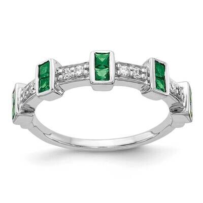 Emerald Ring 14k White Gold Diamond RM4331-EM-015-WA, MPN: RM4331-EM-015-WA, 883957565484