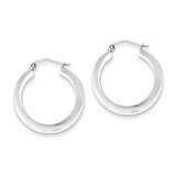 Hoop 3mm Earrings Sterling Silver Rhodium-plated QE824, MPN: QE824, 883957718835