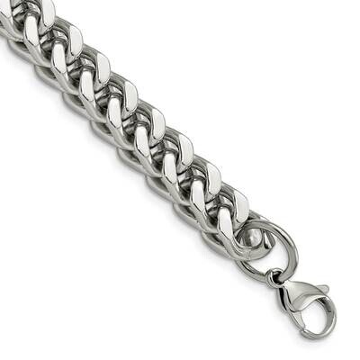 Heavy Wheat 9.5 Inch Bracelet Stainless Steel SRB825-9.5 by Chisel, MPN: SRB825-9.5, 883957584287