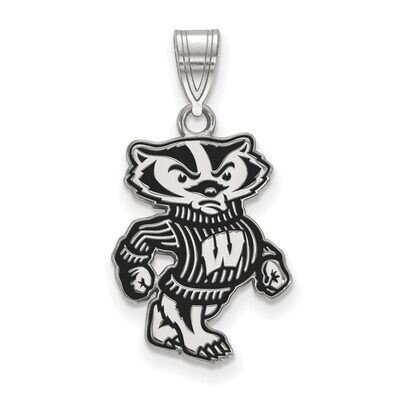 University of Wisconsin Large Enamel Pendant Sterling Silver SS096UWI, MPN: SS096UWI, 886774726151