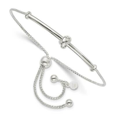 Bar with Knot Adjustable Bolo Bracelet Sterling Silver QG5897, MPN: QG5897, 196904164297