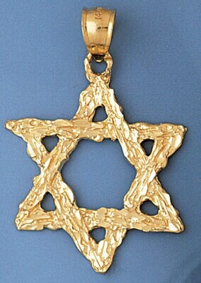 Dazzlers Jewelry Star of David Pendant Necklace Charm Bracelet in Yellow, White or Rose Gold 9148, …