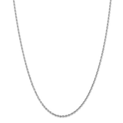 30 Inch 2.25mm Diamond -cut Quadruple Rope Chain 10k White Gold 10WQT018-30, MPN: 10WQT018-30, 1911…