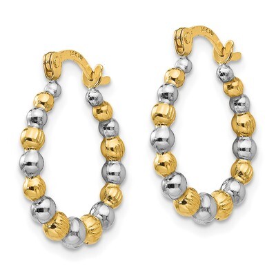 Beaded Hoop Earrings - 14k Gold SE2427 by Madi K, MPN: SE2427, 883957483900