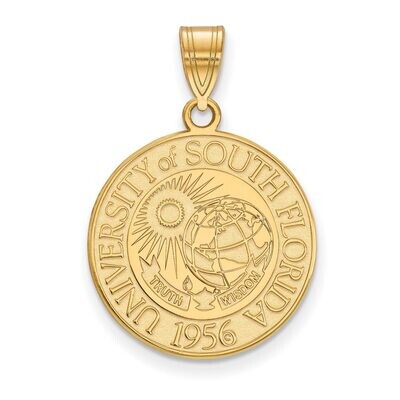 University of South Florida Large Crest Pendant Gold-plated Silver GP020USFL, MPN: GP020USFL, 88677…