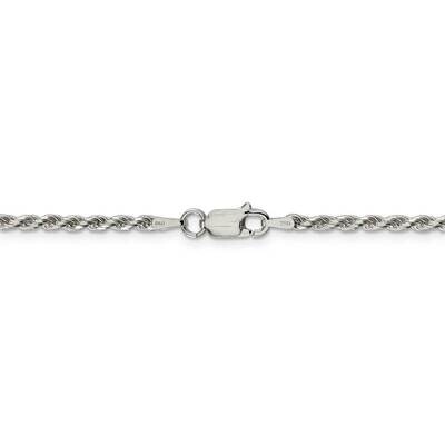 36 Inch 2.25mm Diamond-cut Rope Chain Sterling Silver QDC050-36, MPN: QDC050-36, 886774014425