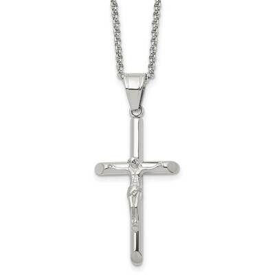 Crucifix 22 Inch Necklace Stainless Steel Polished SRN2960-22 by Chisel, MPN: SRN2960-22, 191101871…