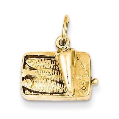 Sardine Can Charm 14k Gold A0290, MPN: A0290, 883957852782