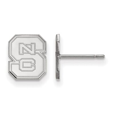 North Carolina State University x-Small Post Earring 14k White Gold 4W008NCS, MPN: 4W008NCS, 886774…