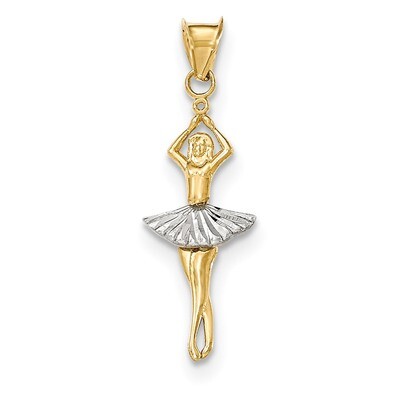 Moveable Dancer Pendant 14k &amp; Rhodium Polished K5819, MPN: K5819, 191101368691