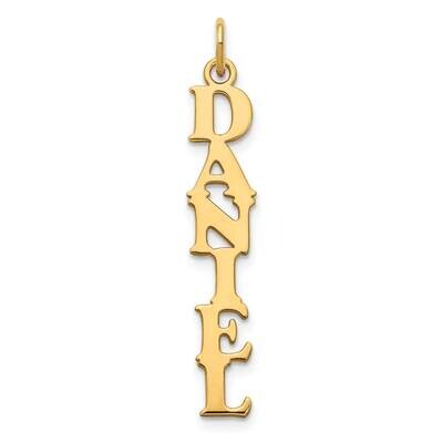 Cooper Font Vertical Name Plate Charm 14k Gold XNA1170Y, MPN: XNA1170Y,