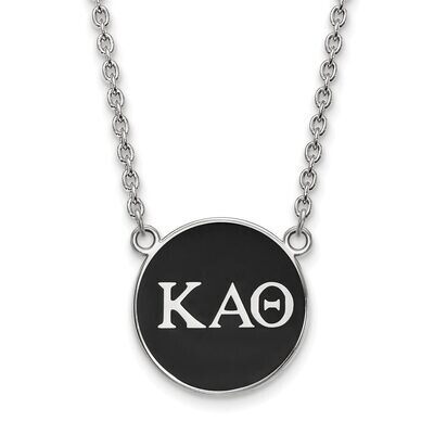 Kappa Alpha Theta Small Enameled Pendant with 18 Inch Chain Sterling Silver SS030KAT-18, MPN: SS030…