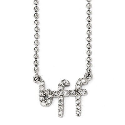 CZ BFF 18in. Necklace Sterling Silver QCM1238-18