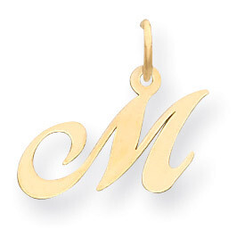 Initial M Charm 14K Gold Small Fancy Script YC650M, MPN: YC650M, 886774136592