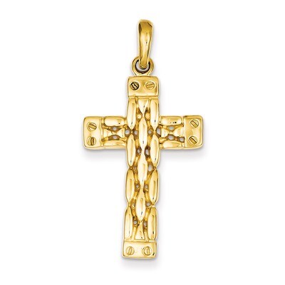 Panther Style Cross Pendant 14k Gold Polished D1631, MPN: D1631, 883957898704