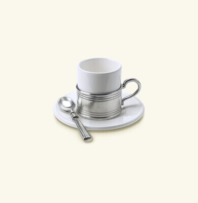 Match Pewter Espresso Cup With Ceramic Saucer 710.5, MPN: 710.5,