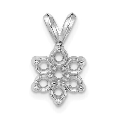 Round 7-Stone .12ct. Pendant Setting 14k White Gold WG958, MPN: WG958,