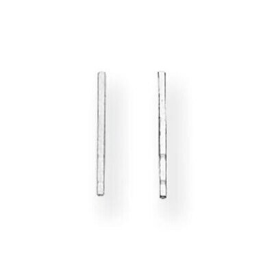 Double Notched Friction Earring Post 14k White Gold WG695, MPN: WG695,