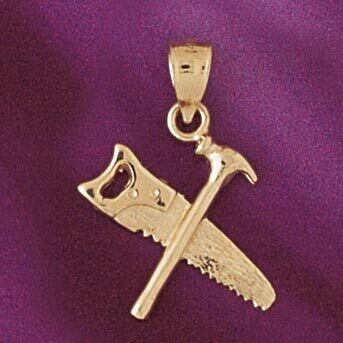 Dazzlers Jewelry Saw Pendant Necklace Charm Bracelet in Yellow, White or Rose Gold 6635, MPN: DZ-66…