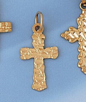 Dazzlers Jewelry Cross Pendant Necklace Charm Bracelet in Yellow, White or Rose Gold 7997, MPN: DZ-…