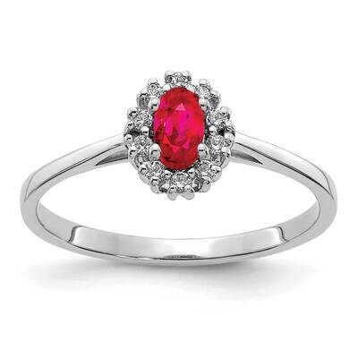 Ruby Ring 14k White Gold Diamond RM5757-RU-010-WA, MPN: RM5757-RU-010-WA, 883957388052