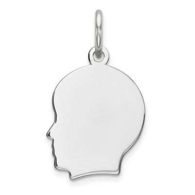 Engravable Boy Disc Charm Polish on Front Back Sterling Silver QM348/27P, MPN: QM348/27P, 883957830…