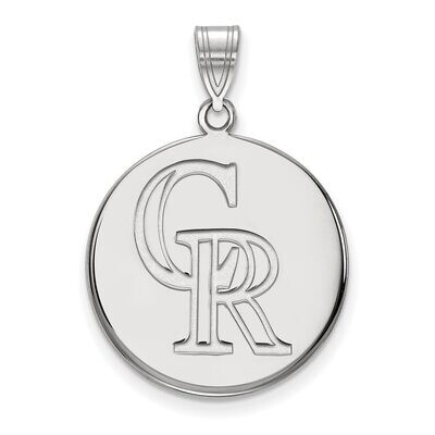 Colorado Rockies Large Disc Pendant Sterling Silver SS019ROK, MPN: SS019ROK, 886774628752