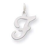 Die Struck Initial F Charm 14k White Gold YC249F, MPN: YC249F, 883957971216