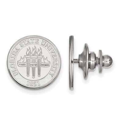 Florida State University Crest Lapel Pin 14k White Gold 4W079FSU, MPN: 4W079FSU, 886774854816