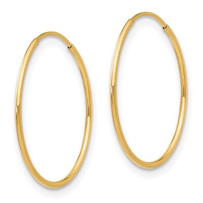 1mm Hoop Earrings - 14k Gold SE2166 by Madi K, MPN: SE2166, 883957313658