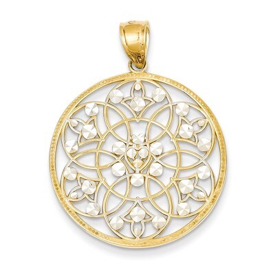 Diamond-cut Circle Pendant 14k Gold K3484, MPN: K3484, 191101180071