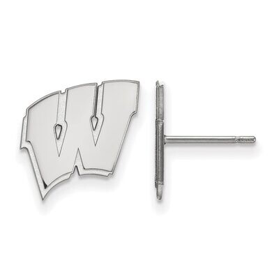 University of Wisconsin Small Post Earring 14k White Gold 4W009UWI, MPN: 4W009UWI, 886774837475