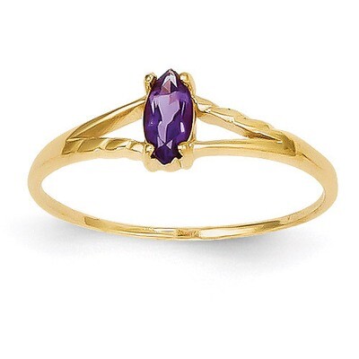 Amethyst Birthstone Ring 14k Gold XBR179, MPN: XBR179, 883957413389