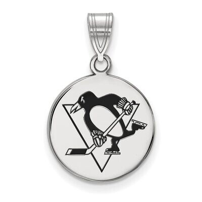 Pittsburh Penguins Medium Enamel Disc Pendant Sterling Silver SS035PEN, MPN: SS035PEN, 886774748436