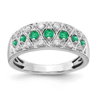 Emerald Fancy Ring 14k White Gold Diamond RM3850-EM-020-WA, MPN: RM3850-EM-020-WA, 883957214696