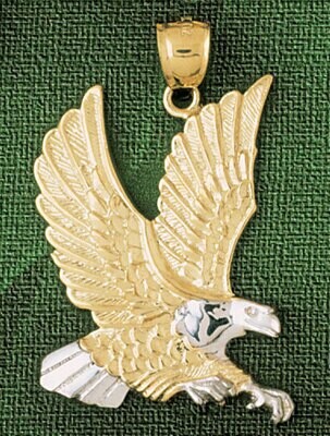 Dazzlers Jewelry Eagle Pendant Necklace Charm Bracelet in Yellow, White or Rose Gold 2292, MPN: DZ-…