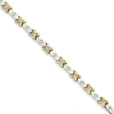 Diamond X Bracelet 14k Two-tone Gold Y10763A, MPN: Y10763A, 883957424361