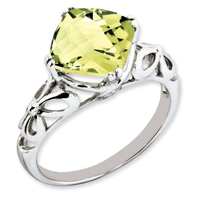 Lemon Quartz Ring Sterling Silver QR3193LQ, MPN: QR3193LQ, 883957669083