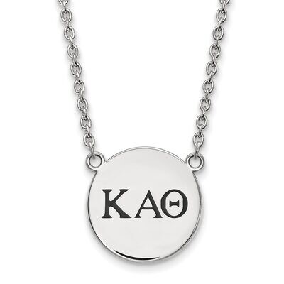 Kappa Alpha Theta Small Enameled Pendant with 18 Inch Chain Sterling Silver SS017KAT-18, MPN: SS017…